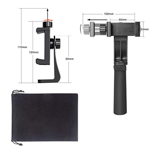 [Australia - AusPower] - Ergonomic Anti-Falling Cell Phone Vlogging Hand Grip Stabilizer Smartphone Holder Rig Mount Video Kit w/ Safety Strap Portable Selfie Stick for iPhone Samsung (Landscape+Portrait)-Mic /Light Adapter 