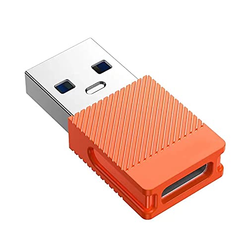 [Australia - AusPower] - Maogoam USB C Female to USB 3.0 Male Adapter 2 Pack, Double-Sided 5Gbps GEN 1, USB C to USB OTG/Charging Adapter, QC2.0/3.0/4.0 Fast Charging, Compatible with iPhone, iPad. Black & Orange Suit. USB A male to USB C female 2 pack 