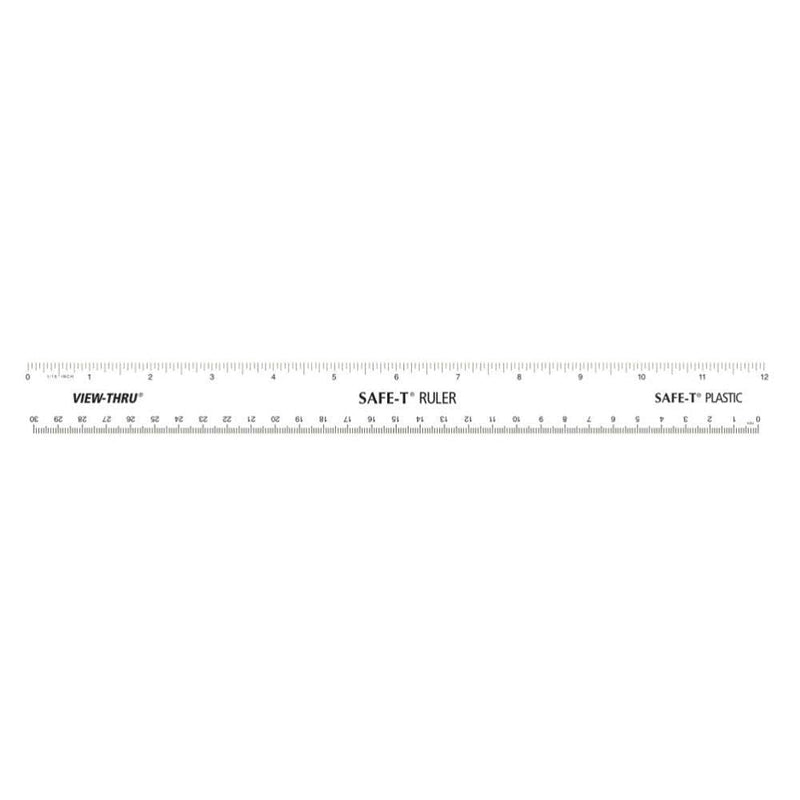 [Australia - AusPower] - hand2mind 12 inch Transparent Safe-T Semiflexible Plastic Rulers, Safety Ruler for Measurement, Safety Kids School Supplies, Straight Shatter-Resistant Rulers (Pack of 24) 