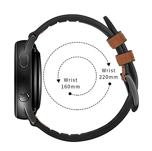 [Australia - AusPower] - Morsey Leather band Compatible with Samsung Galaxy Watch 3 41mm/Samsung Galaxy Watch Active 2 Bands 40mm 44mm, 20mm Sports Band Replacement for Samsung Galaxy Watch 42mm/Active 40mm Smart Watch, (Red) Red 