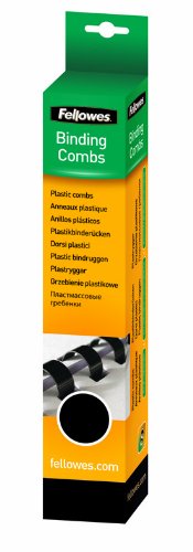 [Australia - AusPower] - Fellowes 1/2in Black Binding Combs (25 Pack) 