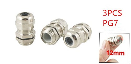 [Australia - AusPower] - Huahuiyuan Stainless Steel PG7 3.0-6.5mm Waterproof Connector Cable Gland 3 Pcs 
