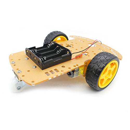 [Australia - AusPower] - YIKESHU 2WD Smart Robot Car Chassis Kit with Speed Encoder Battery Box for Kids Teens DIY 