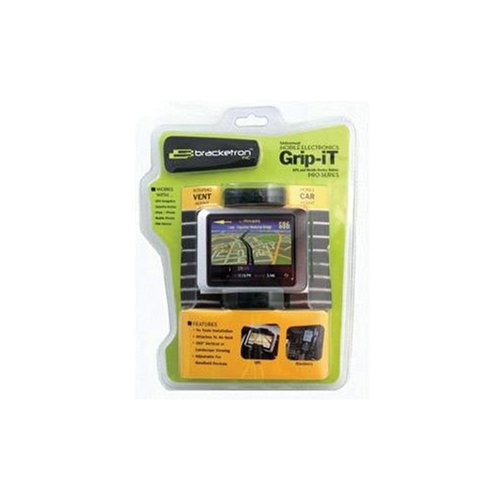 [Australia - AusPower] - Bracketron PHV-202-BL Grip-iT GPS and Mobile Device Holder (Black) Vent Mount 202 