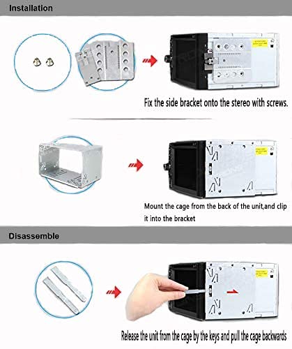 [Australia - AusPower] - Universal Car Radio Mounting Double Din 2 Din Car Cage Head Unit Cage Fitting Kit 