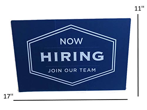 [Australia - AusPower] - "Generic" Now Hiring Business Sign- Hangable Help Wanted Sign (11’’ x 17’’) Inviting Professional Design Storefront Window Display- Durable Reusable Double-Sided Signs for Storefront Businesses 