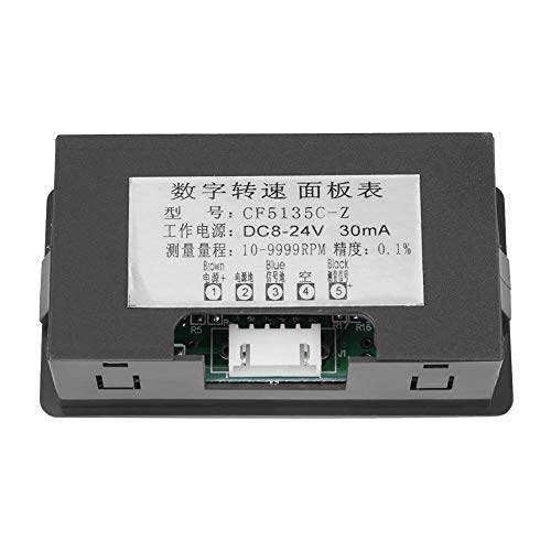 [Australia - AusPower] - DC8-24V 30mA 4 Digital LED Tachometer RPM Speed Meter+Hall Proximity Switch Sensor NPN(Red) 