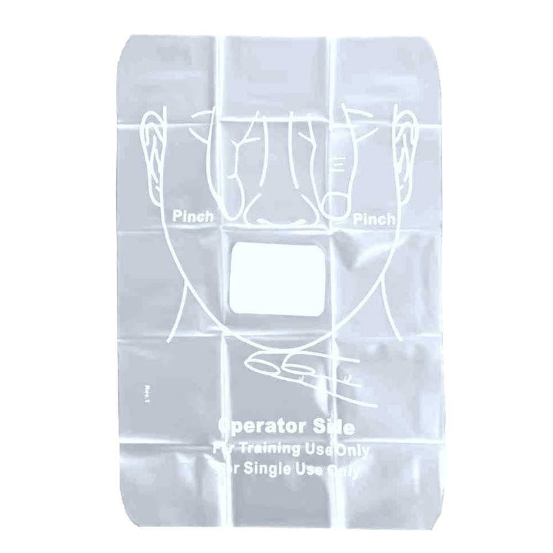 [Australia - AusPower] - WNL Products WL3100IW CPR Practi-Shield Manikin Training Protectors Individually Wrapped (100 Shields) 100 Shields 