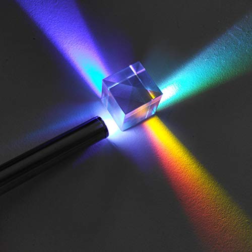 [Australia - AusPower] - StayMax Dichroic X-Cube Prism RGB Dispersion Prism for Physics and Decoration with Storage Box 