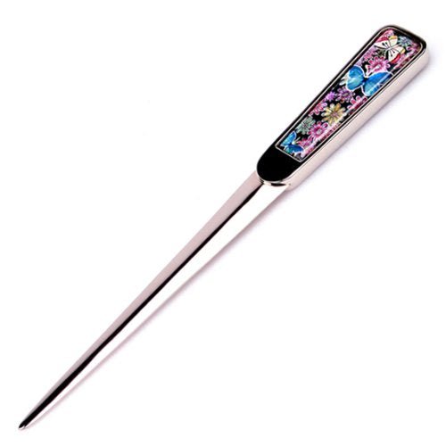 [Australia - AusPower] - Mother of Pearl Blue Butterfly Design Metal Steel Knife Office Mini Sword Blade Hand Envelope Gift Letter Opener 