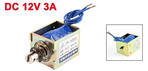 [Australia - AusPower] - uxcell DC 12V 3A 10 mm 60N Pull Push Type Intermittent Actuator Electromagnet Solenoid 