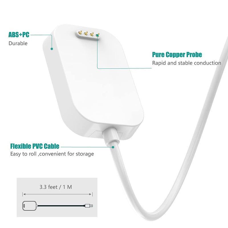 [Australia - AusPower] - TUSITA [2-Pack] Charger Dock Compatible with Verizon Gizmo Watch 2 / Gizmo Watch 1 - Magnetic USB Charging Cable 3.3ft /100cm - Kids Smartwatch Accessories 