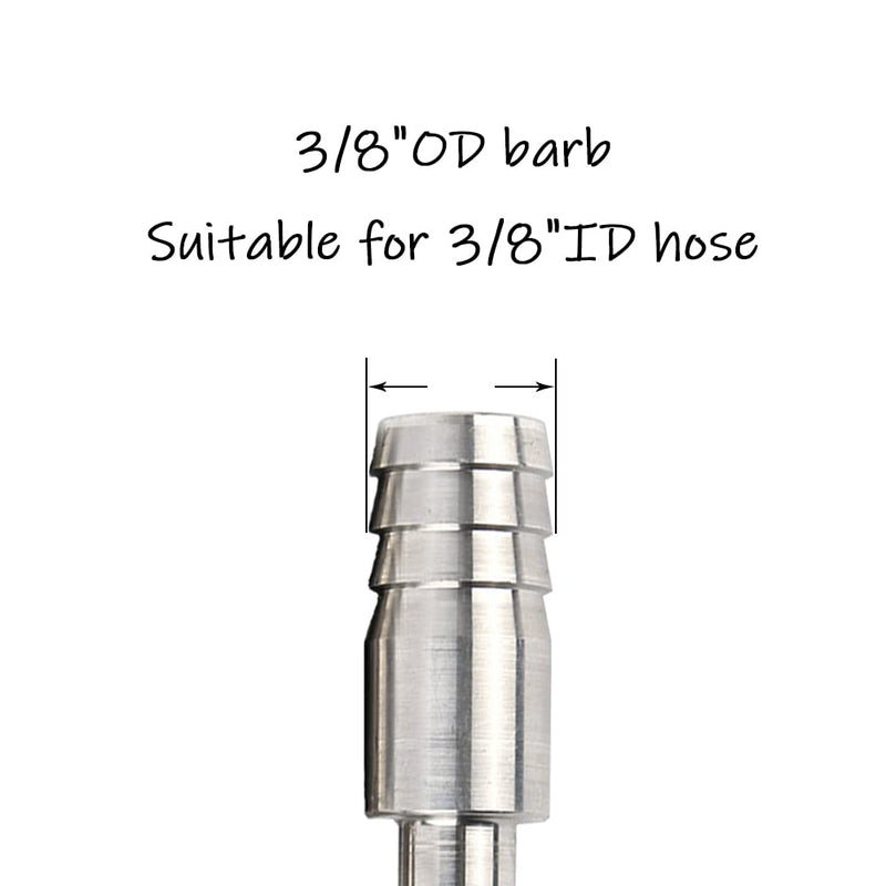 [Australia - AusPower] - Uenede 2PCS Aluminium Reducer 3/16" to 3/8" OD Barb Fittings Reducing Hose Pipe Barb Fitting for Water/Oil/Gas 3/16"-3/8" 