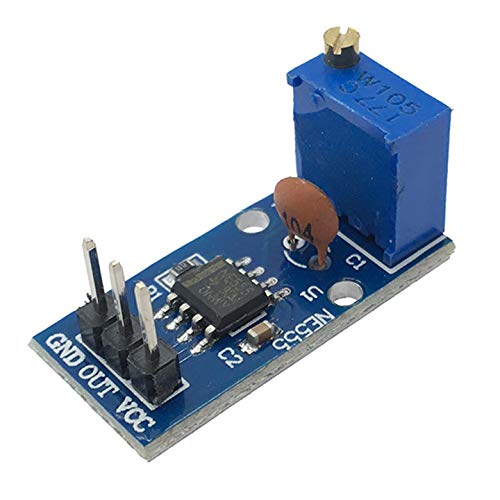 [Australia - AusPower] - DAOKI 5 Pack NE555 Pulse Generator Adjustable Frequency Single Channel Output Module for Arduino Smart Car with Dupont Cable 