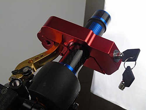 [Australia - AusPower] - Motorcycle Grip Lock Handlebar Throttle Security Lock Anti-Theft Scooters fit for ATV Motorcycles Dirt Street Bike (Blue) Blue 
