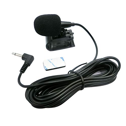 [Australia - AusPower] - Car Stereo Microphone 3.5mm External Mic Compatible for Boss Corehan Power Acoustik Kenwood JVC Sony Jensen Alpine Car Stereo CD DVD Player Radio Navigation BT with Clip Mount 