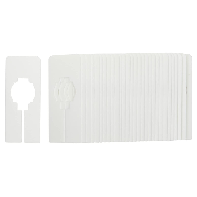 [Australia - AusPower] - 60 Pack Plastic Clothing Rack Dividers, Blank White Tags for Closet, Department Stores (2 x 5 in) 