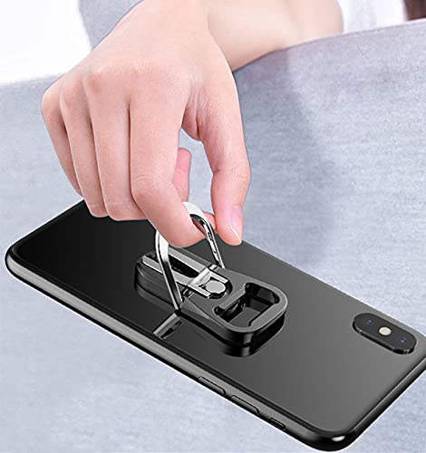 [Australia - AusPower] - YUANSU 4 in 1 Cell Phone Ring Holder Stand, Vented car Phone Holder, Finger Grip Ring Holder and Bottle Opener, 360Degree Rotation and 90Degree flip (Silver) Silver 