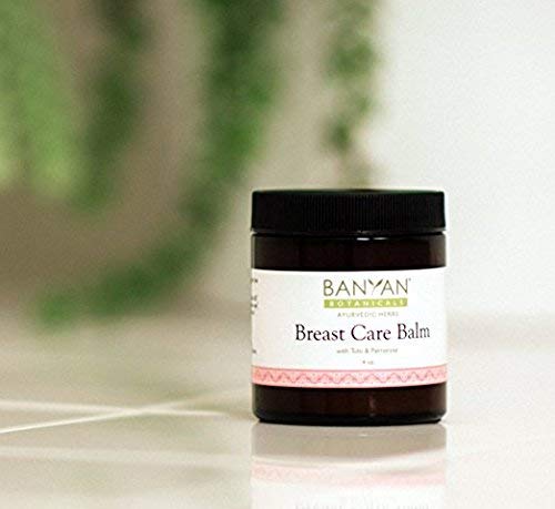 [Australia - AusPower] - Banyan Botanicals Breast Care Balm – Organic Herbal Salve with Tulsi & Palmarosa – for Breast Health – Promotes Healthy Circulation & Lymphatic Drainage – 4oz – Non GMO Sustainably Sourced Vegetarian 