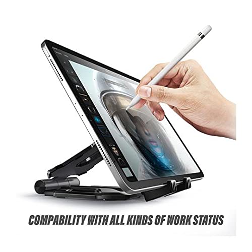 [Australia - AusPower] - Tablet Stand, Nintendo Switch Stand, SUPCASE Portable Adjustable Desk Aluminum Mount Holder Dock for Cell Phone, iPad Air Pro Mini, Galaxy Tab, Nintendo Switch, E-Reader and More (4-13'') - Black 