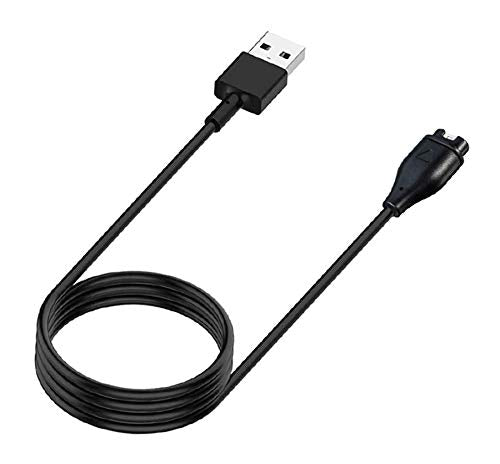 [Australia - AusPower] - Kissmart Replacement Charger for Garmin Vivoactive 4, Charging Cable Cord Plus a White Silicone Charger Port Protector Anti Dust Plug for Garmin Vivoactive 4 4S Smartwatch (2 Pack) 