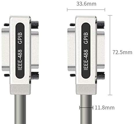 [Australia - AusPower] - IEEE-488 Cable GPIB Cable Metal Connector Adapter Plug and Play 1/1.5/2 Meter (1.5 Meter) 1.5 Meter 