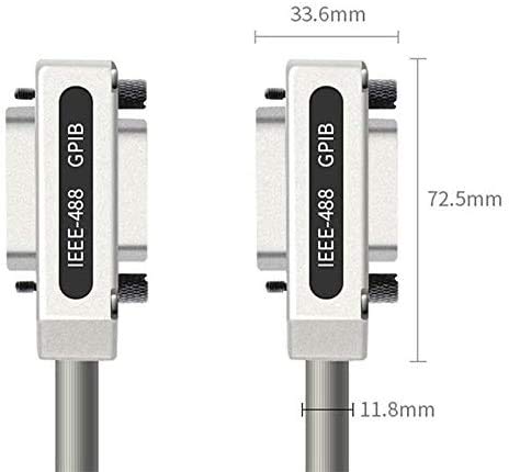 [Australia - AusPower] - Xximuim IEEE-488 Cable GPIB Cable Metal Connector Adapter Plug and Play 1/1.5/2 Meter (1.5 Meter) 1.5 Meter 