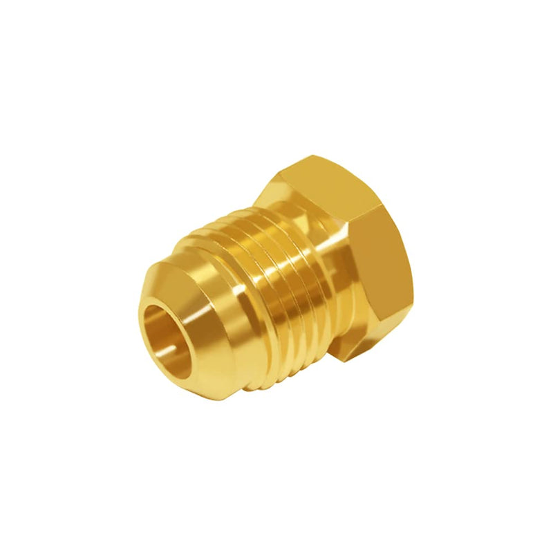 [Australia - AusPower] - Hooshing 5PCS Brass Tube Fitting SAE 45 Degree Flare Plug 3/8" Tube OD Seal Plugs 5 Pack 