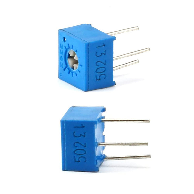 [Australia - AusPower] - Molence 50PCS 3362P Single Turn Trimmer Potentiometer Assortment Kit 100 500 1K 2K 5K 10K 50K 100K 500K 1M ohm Breadboard Resistance with Plastic Box for Arduino PCB 