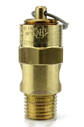 [Australia - AusPower] - New 1/4" ASME Brass Safety relief Valve 175 PSI American made Compressed air pop off valve 