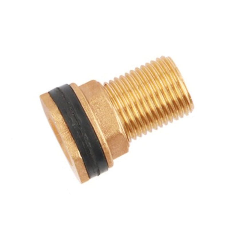 [Australia - AusPower] - Uenede 2PCS Solid Brass Bulkhead Fitting 3/8”Female x 1/2”Male Double Threaded Bulkhead Water Tank Connector 3/8"Female x 1/2"Male 