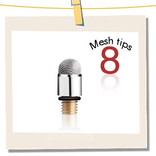 [Australia - AusPower] - Mixoo Replacement Mesh Tips for Mixoo Disc & Mesh Tip 2 in 1 Series Stylus Pen Only, 8 Pack 