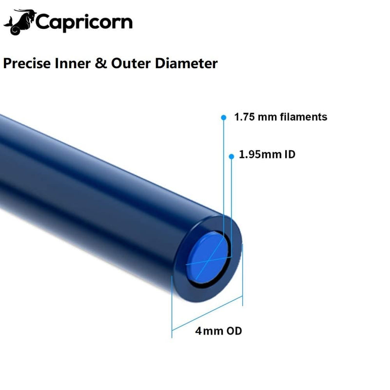 [Australia - AusPower] - Creality Capricorn Bowden Tubing 1M, Bowden PTFE Tube for 1.75mm Filament with Teflon Tube Cutter, 2X PC4-M6 Extruder Fitting & 2X PC4-M10 Hotend Fitting for Ender 3 V2/3/3 Pro/5/CR-10/10S 3D Printer 