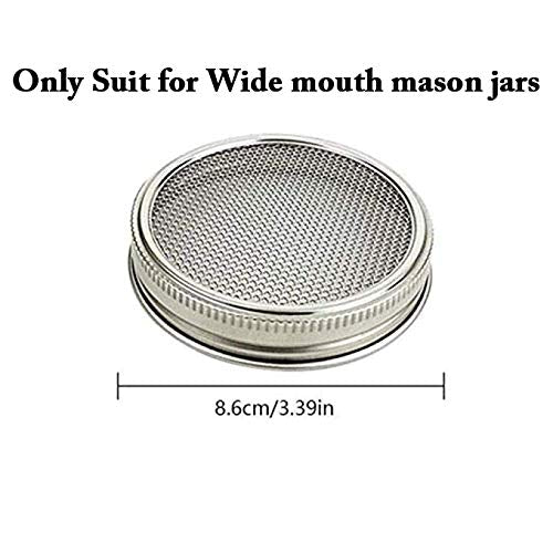 [Australia - AusPower] - Mason Jar Liquor/Oil Pour Spout Dispenser, Sprouting Mason Jar Lid,Shaker Lid Shaker Dry Rub Lid - Cocktail, Mix Spices, Dredge Flour, Sugar Pack of 6 