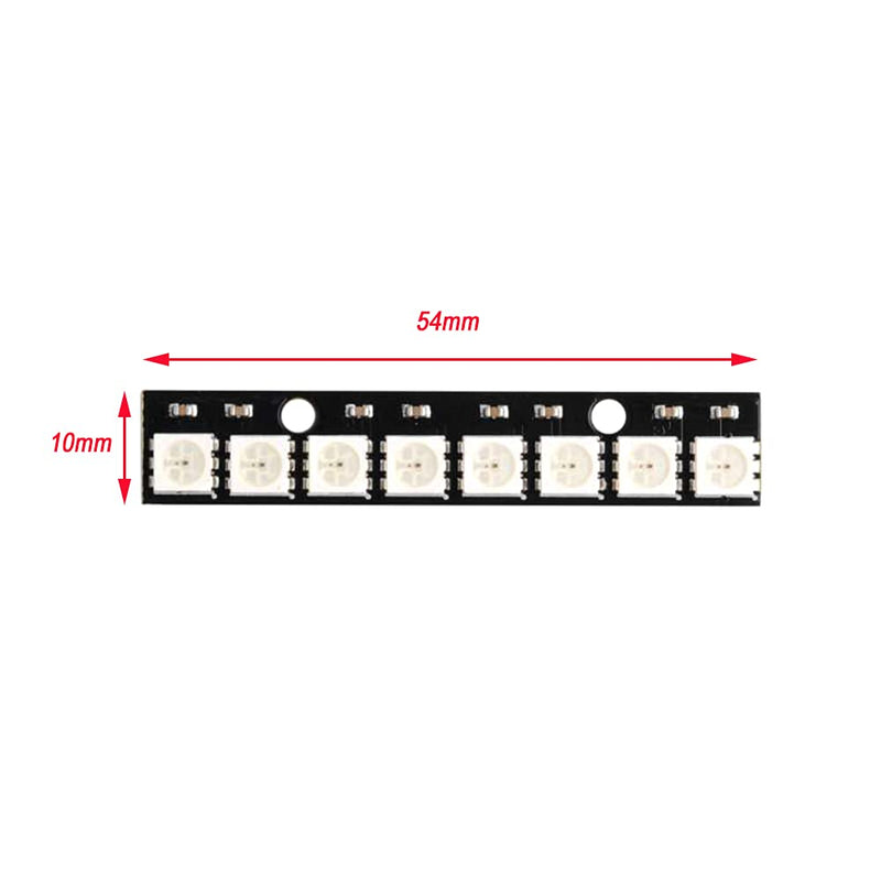 [Australia - AusPower] - 5PCS 8 RGB LED Stick 8 X WS2812 5050 RGB LED with Integrated Drivers forArduino Raspberry Pi DC4-7V 8bits(Pack of 5PCS) 