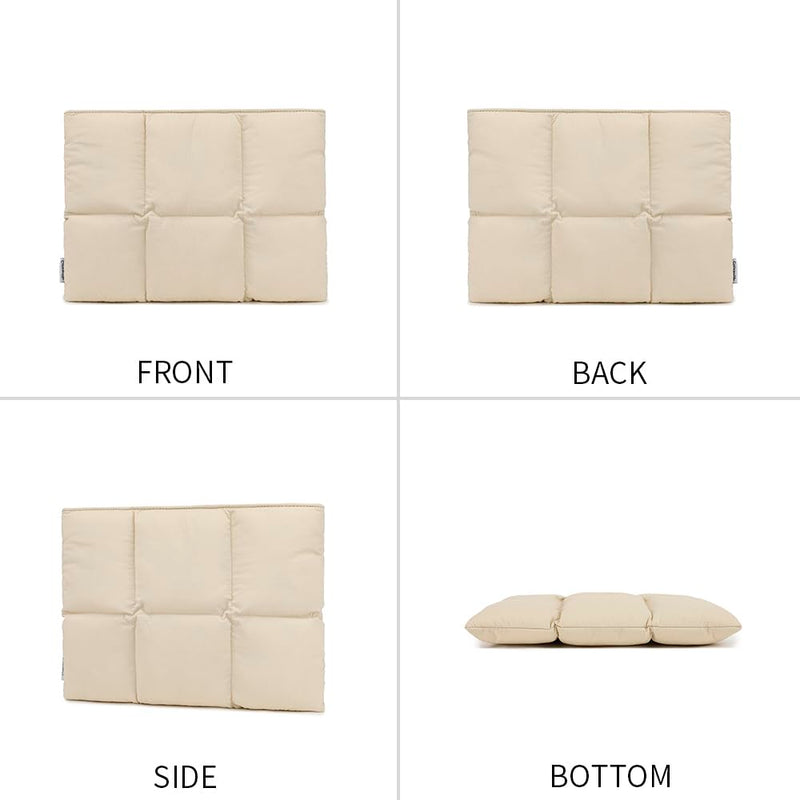 [Australia - AusPower] - Canvaslife Puffy Laptop Sleeve 13 Inch 13.5 Inch, Quilted Puffer Laptop Case for Women, Pillow Case Compatible for 12.9 inch,MacBook Pro Air 13", 13.5 inch and 12.5 inch-13.3 inch Laptop (Beige) 12.5 inch-13.5 inch Beige 