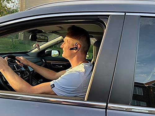 [Australia - AusPower] - Noellie Bluetooth Earpiece for Cell Phones Wireless V5.0 Hands Free Headset Noise Canceling Mic 24Hrs Talking 1440Hrs Standby Compatible with Mobile Phone Tablet Laptop for Work from Home Driver 