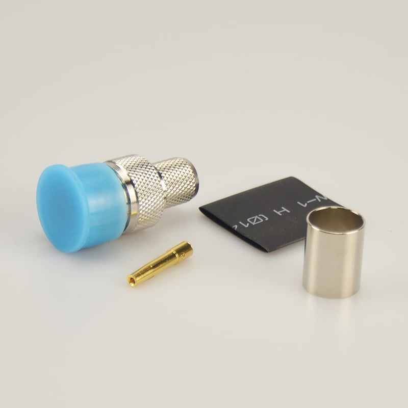 [Australia - AusPower] - Pack of 5 N Female Jack Crimp Connector for LMR400 Belden 9913 RG8 Cable 50 Ohm Low Loss RF Coaxial Cable (N Female Crimp lmr400) 