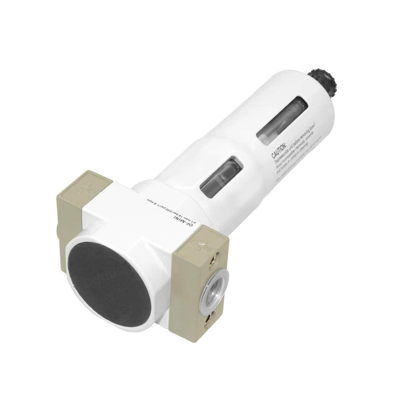 [Australia - AusPower] - Beduan 1/4" Air in-line Compressed Particulate Filter,Moisture Water Trap Filter With Visible Bowl,Manual Drain(MINI) 1/4" 