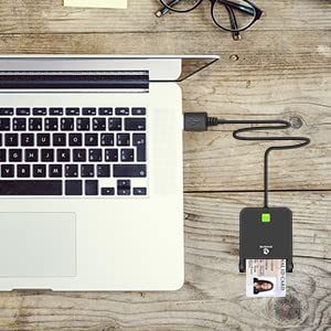 [Australia - AusPower] - ZOWEETEK CAC Reader Military, CAC Card Reader Military, Smart Card Reader Military, Compatible with Windows, Mac OS and Linux USB A 