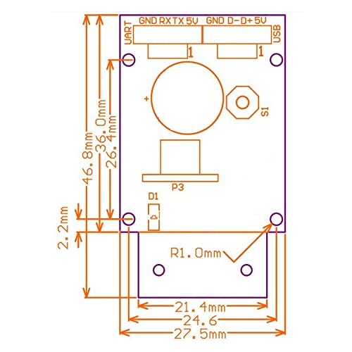 [Australia - AusPower] - Taidacent GM65 Embedded QR Code Scanning Identification Module Barcode Reading Module 2D Image Scanning and Identification Module (Scan Circuit Board) Scan Circuit Board 