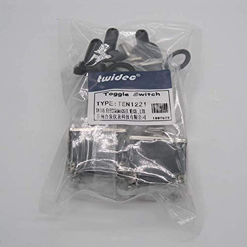 [Australia - AusPower] - Twidec/3Pcs Heavy Duty Rocker Toggle Switch 16A 250V AC DPST 2 Position 4 Pin ON/Off Switch with Metal Bat Waterproof Boot Cap Cover Ten-1221-B201 