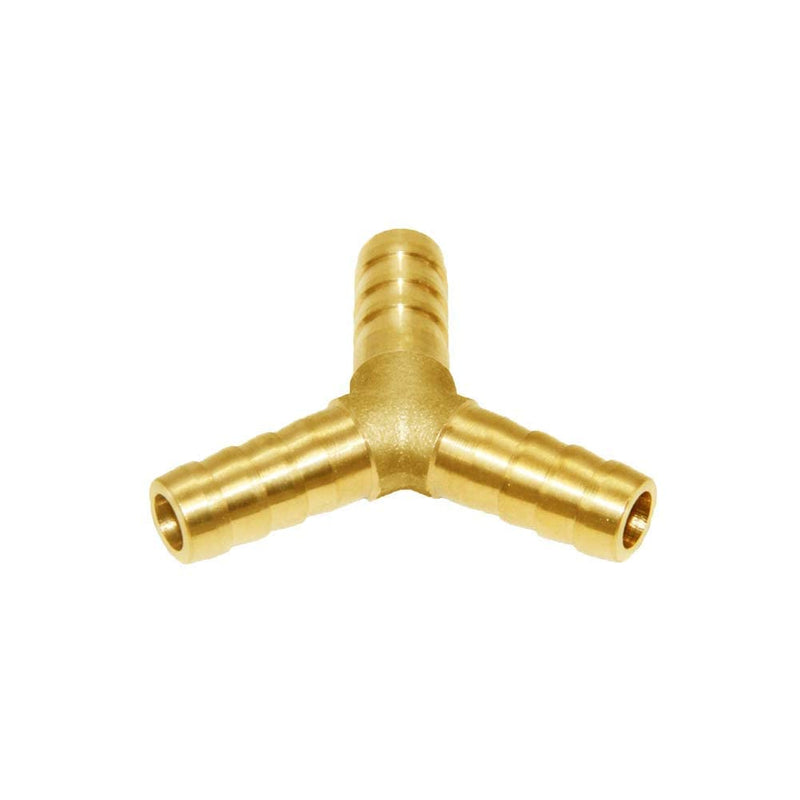 [Australia - AusPower] - Joywayus 5/16" ID Hose Barb Y Shaped 3 Way Union Fitting Intersection/Split Brass Water/Fuel/Air 