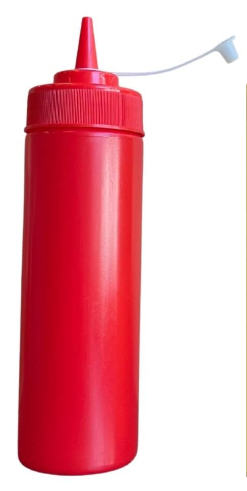 [Australia - AusPower] - Ketchup and Mustard Squeeze Bottle Dispenser Set 12-Ounce Each For BBQ, Picnics and Home Use - With Caps 