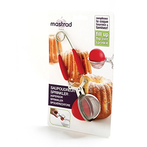 [Australia - AusPower] - Sprinkler, Sifter and Shaker for Icing Sugar, Cocoa, Spice, Herb, Fine Mesh by Mastrad - Red 