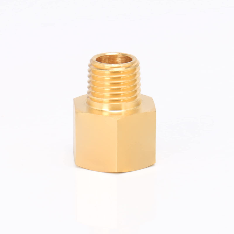 [Australia - AusPower] - BathAce Brass Pipe Fitting, Heavy Duty Metal Thread Solid Brass Reducer Adapter Pipe Reducing Connector, 2 Pack (1/4 Male Pipe x 3/8 Female Pipe) 1/4 Male Pipe x 3/8 Female Pipe 
