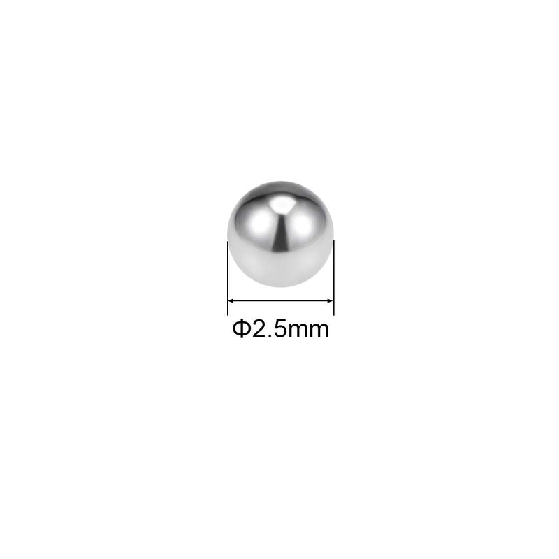[Australia - AusPower] - uxcell 2.5mm Bearing Balls 304 Stainless Steel G100 Precision Balls 50pcs 