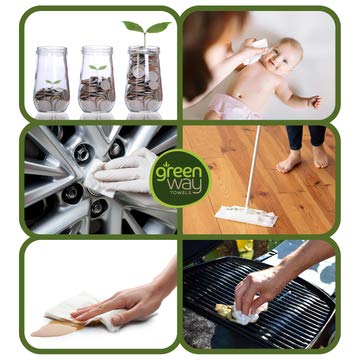 [Australia - AusPower] - Greenway Towels - Bamboo Paper Towels - Reusable - Eco Friendly Products - Designed in USA - Washable Cloth - Heavy Duty - Environmentally Friendly Napkins - Tree Free Bamboo Paper Towels 