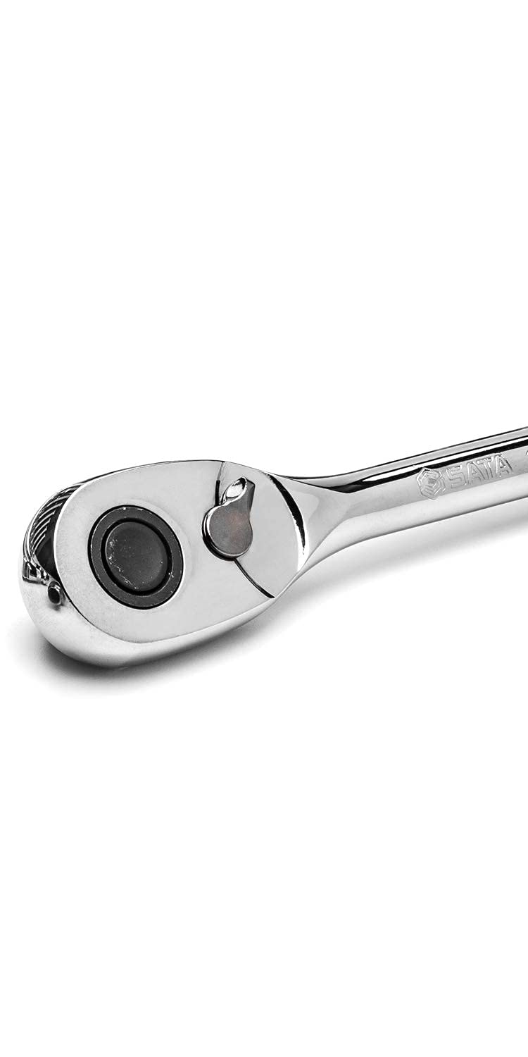 [Australia - AusPower] - SATA 3/8-Inch Drive Quick-Release 72-Tooth Ratchet with an Teardrop Head, Full-Polished Chrome Finish - ST12971U 3/8" Drive 