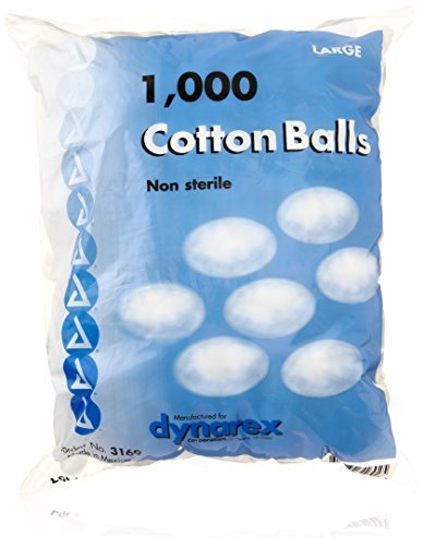 [Australia - AusPower] - Dynarex Cotton Ball Large Non-sterile, 1000 Count 